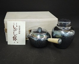 銀川堂 黄銅製いぶし銀 急須 茶壺｜茶道具｜買取実績紹介｜骨董品買取・売却の極意